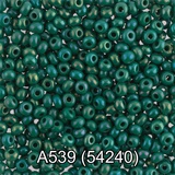 Бисер стеклянный GAMMA 5гр непрозрачный радужный, зеленый, круглый 10/*2,3мм, 1-й сорт Чехия, A539 (54240)
