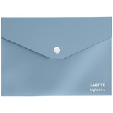 Папка на кнопке А5, 350 мкм deVENTE sigNATUREi, фактура "ткань" матовая прозрачная спереди с текстурным задником и клапаном, сумеречно-синяя, индивидуальная маркировка, 3072514