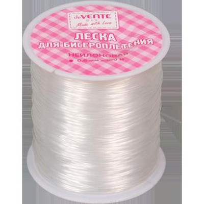 Леска для бисера D=0,6 100м нейлоновая, прозрачная, deVENTE. Line, на катушке, 8001395