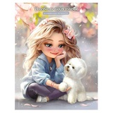 Дневник 1-11 кл. 48л. (ЛАЙТ) Блондинка с собачкой, 7БЦ, выборочный УФ-лак, матовая ламинация, печать в одну краску, 69742