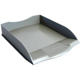 Лоток для бумаг горизонтальный пластик А4 deVENTE Air, непрозрачный серый, 3042511