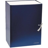 Короб архивный 200 мм, переплетный картон снаружи покрытый бумвинилом синего цвета, 2 завязки, складной, deVENTE, 3010569