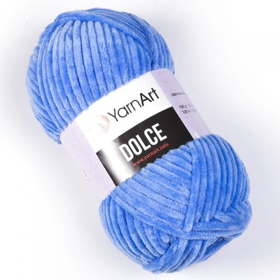 Пряжа YarnArt DOLCE 100г/120м (100% микрополиэстер),  голубой 777