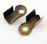 Концевики-зажимы для шнура Monisto 9х3,5мм бронза 100шт. МБ.УТ4257