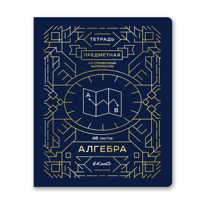 Тетрадь предметная 48л. клетка Линия успеха - Алгебра, со справочным материалом, софт тач ламинация, тиснение фольгой, [48ТПСК5_126_2_1_000570]