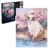 Картина по номерам (на подрамнике) 40х50см Кот и девочка 67952