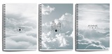 Тетрадь A4 80 л, клетка, на гребне, LOREX SOUND IN CLOUDS офсет, мелованный картон, soft touch, запечатка форзаца 259964