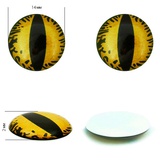 Глазки на клеевой основе, набор 16 шт, размер 1шт. 1,4 см, желтый  [26651]