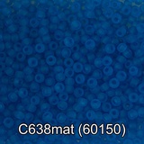 Бисер стеклянный GAMMA 5гр матовый, светло-синий, круглый 10/*2,3мм, 1-й сорт Чехия, C638mat (60150)