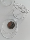Бусины на нитях  d=1,5мм серебро( цена за 1м! )