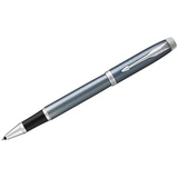 Ручка-роллер Parker "IM Light Blue Grey CT" T321 черная, 0,8мм, корпус латунь лакированная, коробка подарочная [1931662]