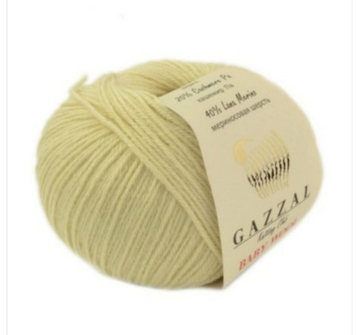 Пряжа Gazzal Baby Wool 50г/175м (40%акрил /40%мериносовая шерсть /20%кашемир ПА) 829