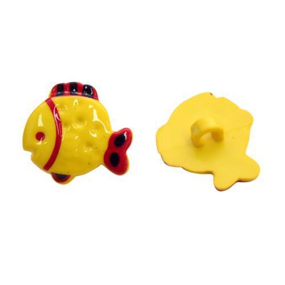 Пуговица декор. Рыбка 15мм 1шт. (QN758-W2 )