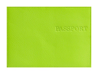 Обложка для паспорта Флотер, натуральная кожа, салатовый, тиснение конгрев PASSPORT [ОП-5458]