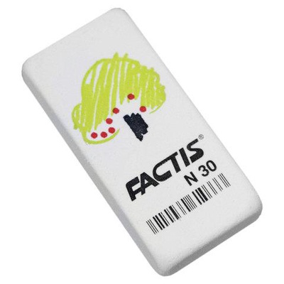 Резинка стирательная FACTIS N30 , синтетический каучук, размер 50х24х10 мм ассорти, прямоугольный, CNFN30