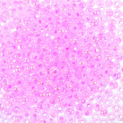Бисер стеклянный GAMMA 5гр непрозрачный радужный, розовый меланж, круглый 10/*2,3мм, 1-й сорт Чехия, A069 (57526)