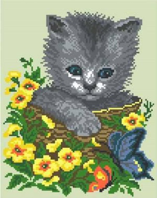 Канва с рисунком 28х37см Мурзик Матренин Посад,  [0360-1]