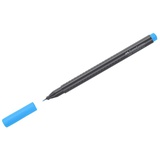 Ручка капиллярная Faber-Castell "Grip Finepen"  0,4 мм, светло-синяя, трехгранная,  151647
