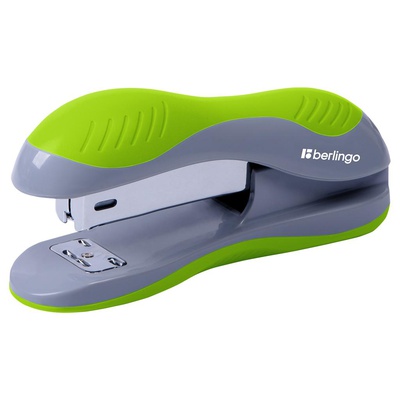 Степлер №24/6 26/6 Berlingo "Office Soft" до 25л., металлический механизм, пластиковый корпус, зеленый, H25004 [311030]