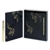 Набор подарочный Escalada. Виннер черный: ежедневник A5 недатированный 120л., мягкий переплет кожзам виннер  + шариковая ручка 70561