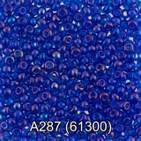 Бисер стеклянный GAMMA 5гр прозрачный радужный, синий, круглый 10/*2,3мм, 1-й сорт Чехия, A287 (61300)