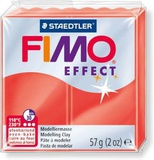 Глина полимерная FIMO Effect Transparent, запекаемая в печке, 56 гр,полупрозрачный красный, шк810122