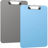 Клипборд А4 deVENTE, пластик, толщина 2,2 мм, цв. ассорти, серый, голубой, 3034700