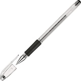 Ручка гелевая 0,5мм черная Crown HJR-500R, резиновый грип [218850]