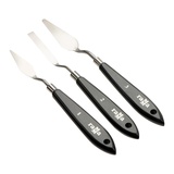 Набор мастихинов  Гамма "Студия", набор 3шт. кованные (формы лезвий: капля, ромб, прямоугольный.), 2131018_01_01