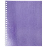 Тетрадь бумвинил А5 96л., на гребне, клетка, офсет 60 г/м2, белизна 100% , с полями (цвет: METALLIC фиолетовый) 96Т5бвВ1гр