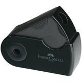 Точилка пластиковая FABER-CASTELL "Sleeve Mini", 1 отверстие, контейнер, черная,  [182710]