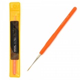 Крючок для вязания (13,5см) (0,8мм) Maxwell никель/оранжевый, с золотой головкой  [MAXW.8200]