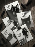 Тетрадь 48 л. клетка, на скрепке, LOREX SCARY CAT мелованный картон, двойная обложка, запечатка форзаца, soft touch, LXCBCL-SRT