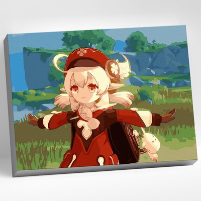 Картина по номерам (на холсте) 30х40см Геншин. Кли, CHR0142 (сложность **)