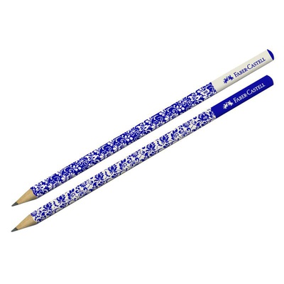 Карандаш чернографитный Faber-Castell "Floral" HB, корпус круглый, заточен., без ластика,  [119240]