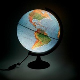 Глобус физико-политический d 320 мм, с подсветкой на круглой подставке Globen "Классик" К013200101