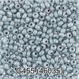 Бисер стеклянный GAMMA 5гр непрозрачный с цветным глянцевым покрытием, зелено-голубой, круглый 10/*2,3мм, 1-й сорт Чехия, G455 (46035)