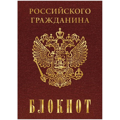 Бизнес-блокнот А6 80л. клетка "Символика", матов. ламинация, 3D фольга, Hatber