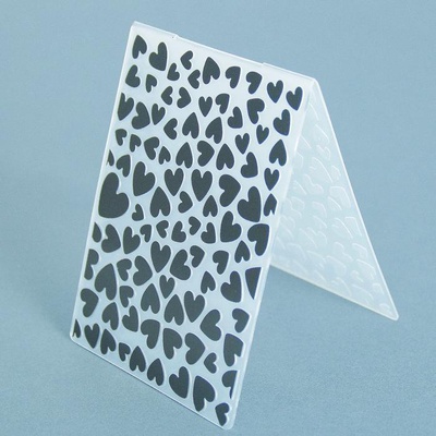 Трафарет пластиковый для эмбосирования Сердца 29,5см × 10,5см [2513890]