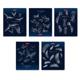 Тетрадь  96 л. клетка на скобе SVETOCH. "Удивительная", матовая ламинация+тиснение золотой фольгой, 96ТЕТк_007_000770