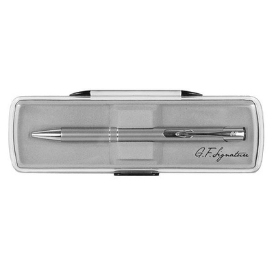 Ручка шариковая подарочная автоматическая GF Signature 131, светлое серебро корпус SBP131/LS,  [062793]