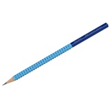 Карандаш чернографитный Faber-Castell GRIP 2001 В, антискользящий корпус ( сине-голубой ), трехграннный, заточенный 517052