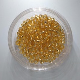 Стеклянный бисер 25г (крупный) прозрачный светло-светло-желтый (Б039)