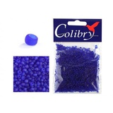 Стеклянный бисер Colibry 20г непрозрачный матовый темно-синий (133)