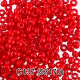 Бисер стеклянный GAMMA 5гр непрозрачный, красный, круглый 10/*2,3мм, 1-й сорт Чехия, C137 (93170)