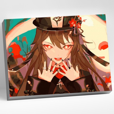 Картина по номерам (на холсте) 30х40см Геншин. Ху Тао, CHR0130 (сложность **)