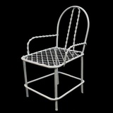 Металлическое мини кресло 6, белое, 5,5*5*9 см 7712339