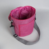 Сумка для вязания с карманом, d = 21 см, 23 см, цвет малиновый, [4339520]