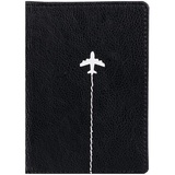 Oбложка для паспорта OfficeSpace "Travel", кожзам, черный, тиснение фольгой, [311111]