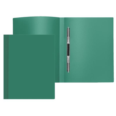 Папка с пружинным скорошивателем Attomex, 500 мкм, фактура "песок", непрозрачная зеленая, 3111401